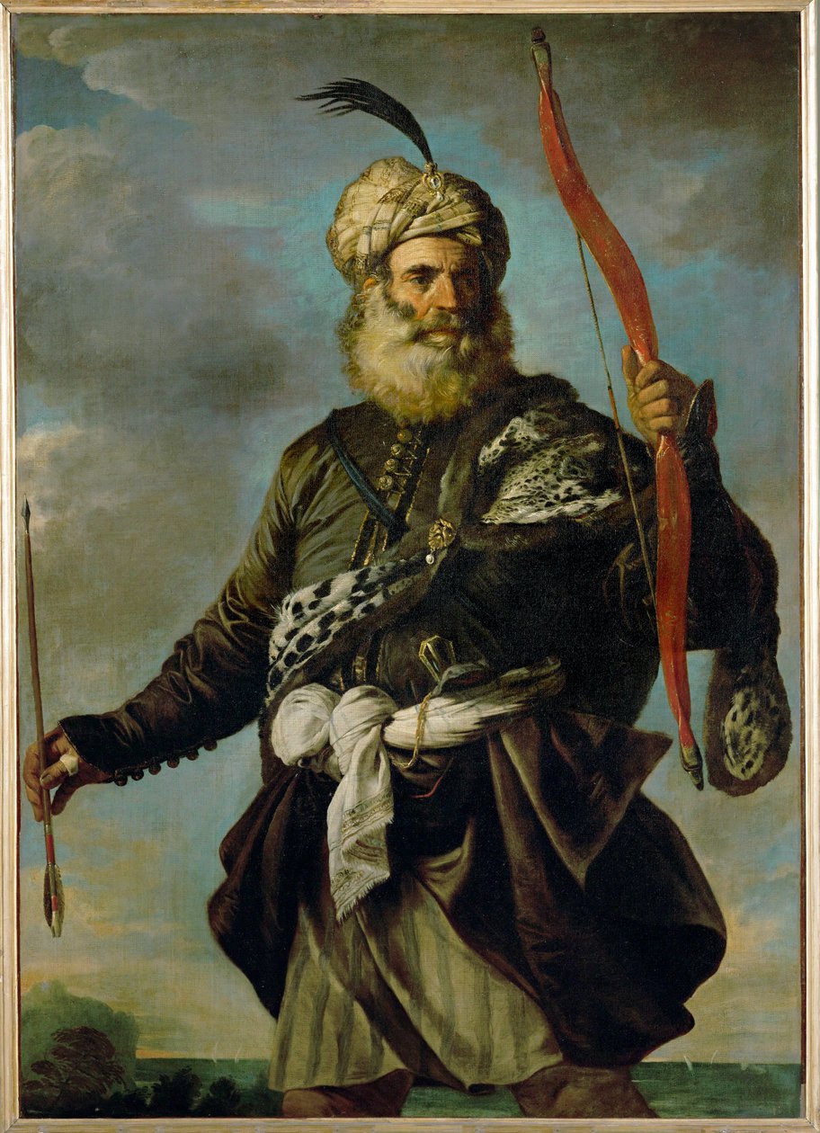 Guerriero orientale che tiene un arco ... da Pier Francesco Mola