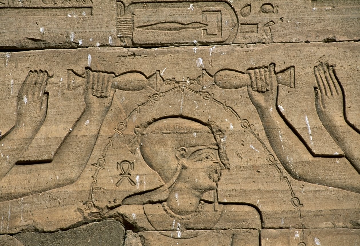 Bassorilievo, Tempio di Kalabsha, Aswan, civiltà egizia da Blaise Nicolas Le Sueur