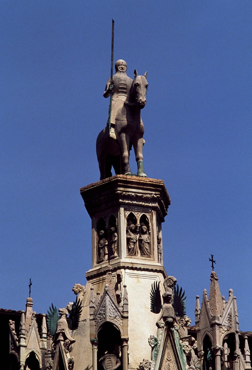 Statua equestre di Cansignorio della Scala, Tomba di Cansignorio della Scala, opera di Bonino da Campione, Tombe degli Scaligeri, Verona da Blaise Nicolas Le Sueur