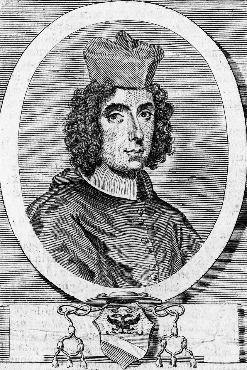 Ritratto di Giambattista Rubini, cardinale e vescovo italiano, incisione da Blaise Nicolas Le Sueur