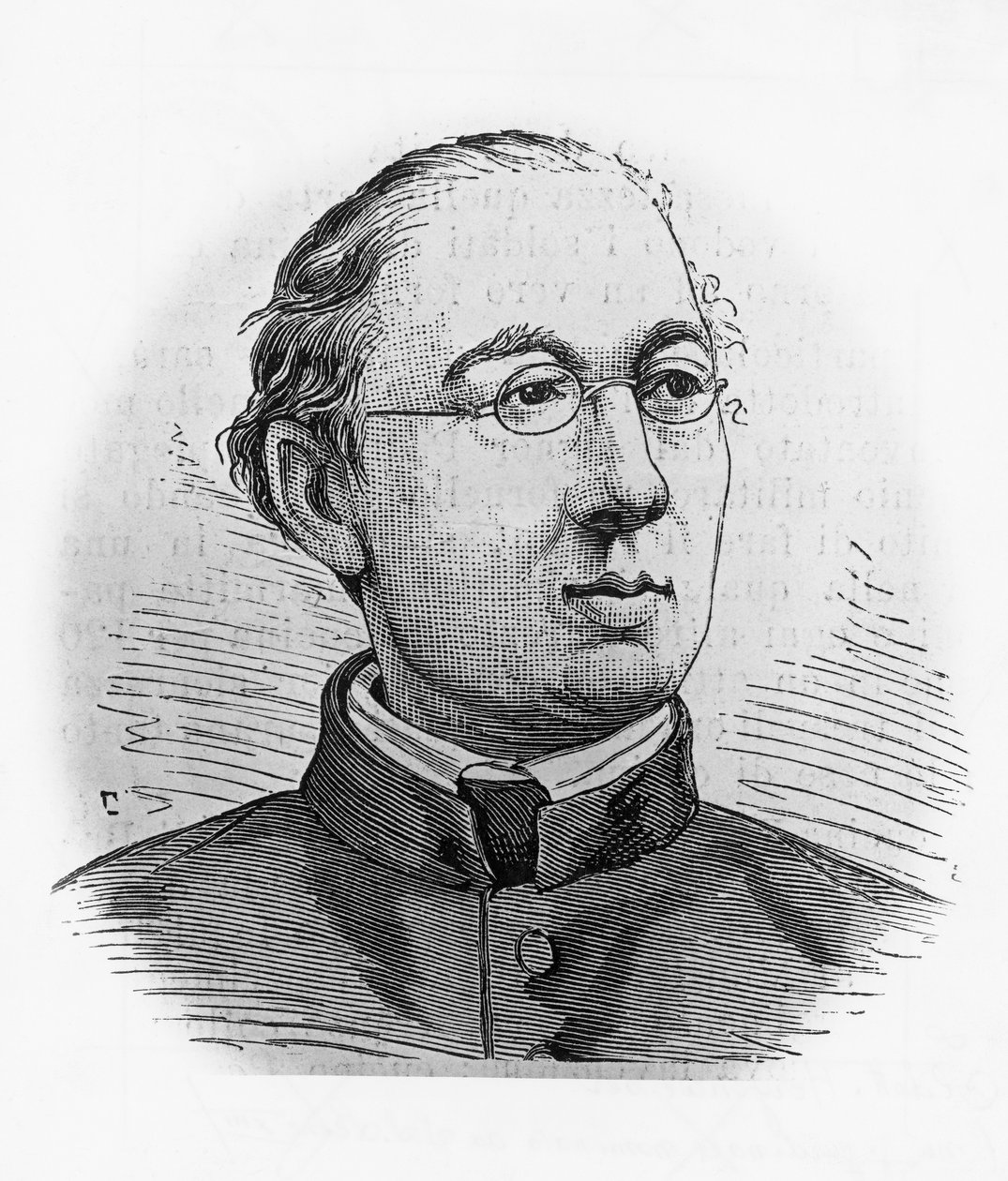 Ritratto di Joseph Hergenroether, storico e cardinale tedesco, primo Prefetto degli Archivi Vaticani, incisione da Blaise Nicolas Le Sueur