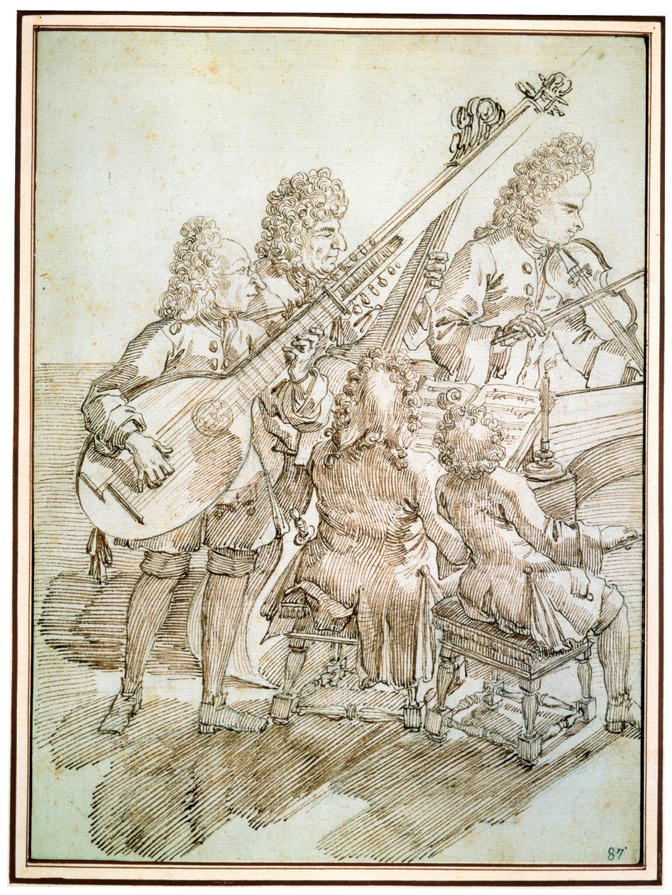 Un concerto, fine XVII o XVIII secolo da Pier Leone Ghezzi
