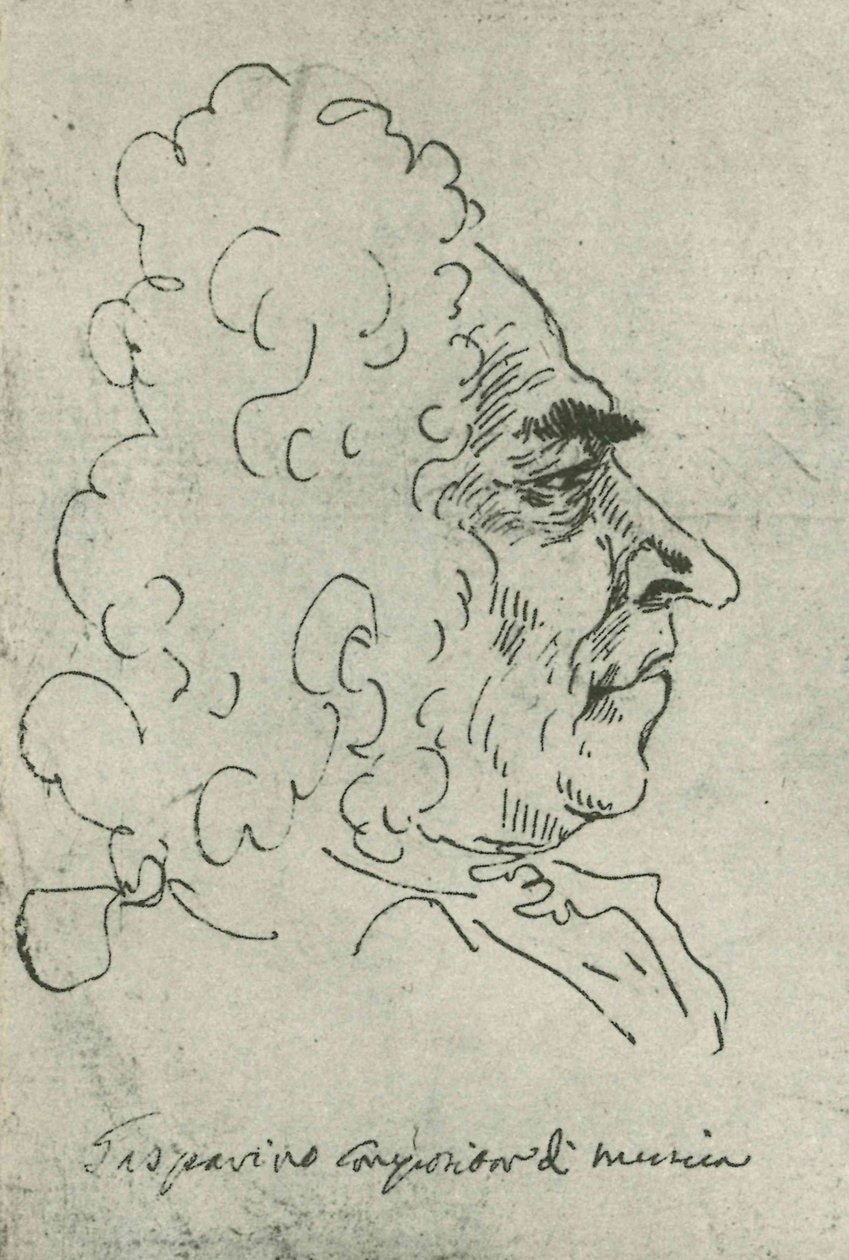 Francesco Gasparini (by Pier Leone Ghezzi) Rom, Bibl Vat - Codici Ottoboniani latini 3113, fol8 da Pier Leone Ghezzi