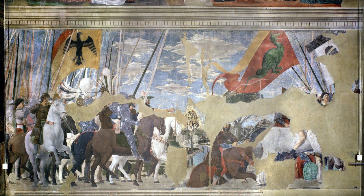 La battaglia del Ponte Milvio, 312 d.C., dalla Leggenda della Vera Croce, completata nel 1464 da Piero della Francesca