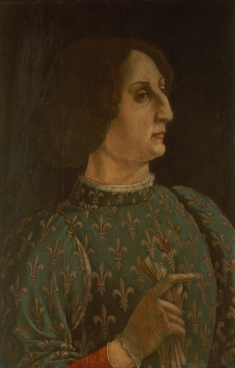 Ritratto di Galeazzo Mario Sforza (1444-76) c.1471 da Piero del Pollaiolo