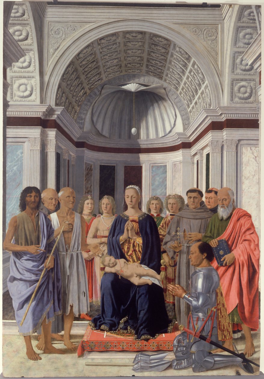 Madonna col Bambino e Santi, Angeli e Federico da Montefeltro da Piero dellaFrancesca