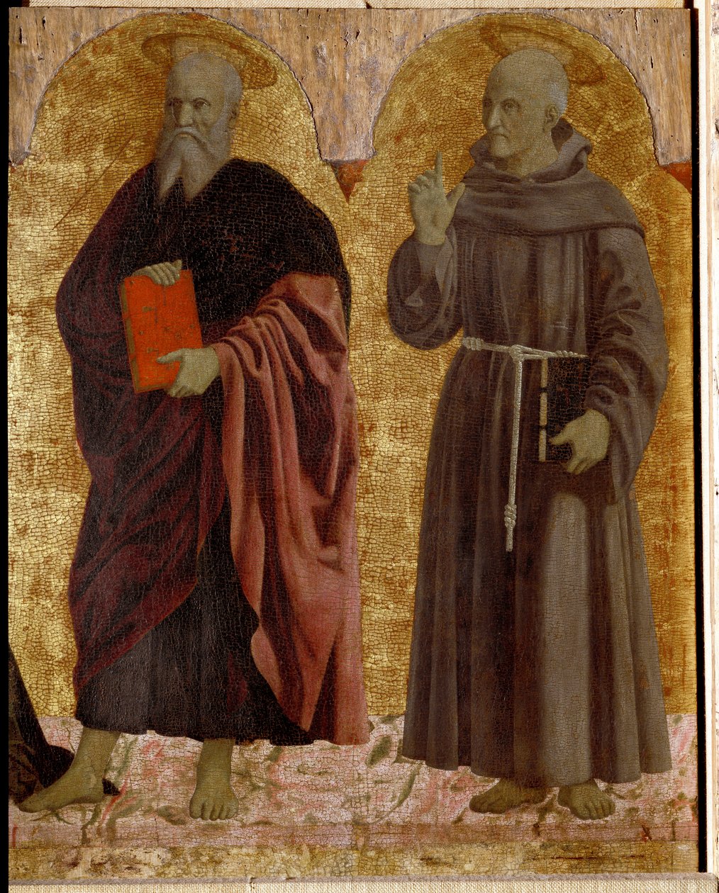 Polittico della Misericordia: la Vergine della Misericordia, circondata da santi (dettaglio di Sant