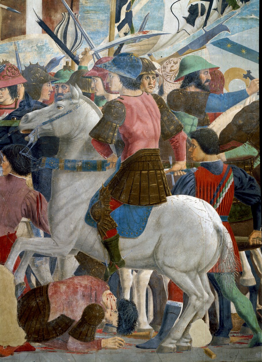 La leggenda della Vera Croce, la battaglia di Eraclio e Cosroe, completata nel 1464 (dettaglio) da Piero della Francesca