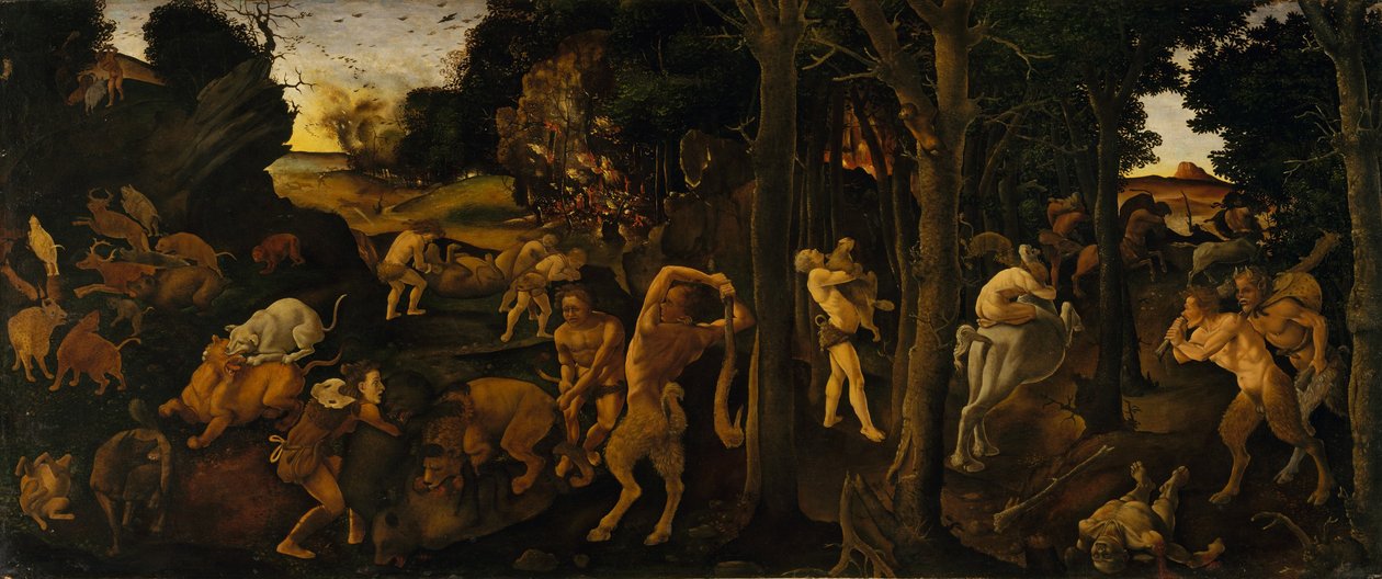 Una scena di caccia da Piero di Cosimo