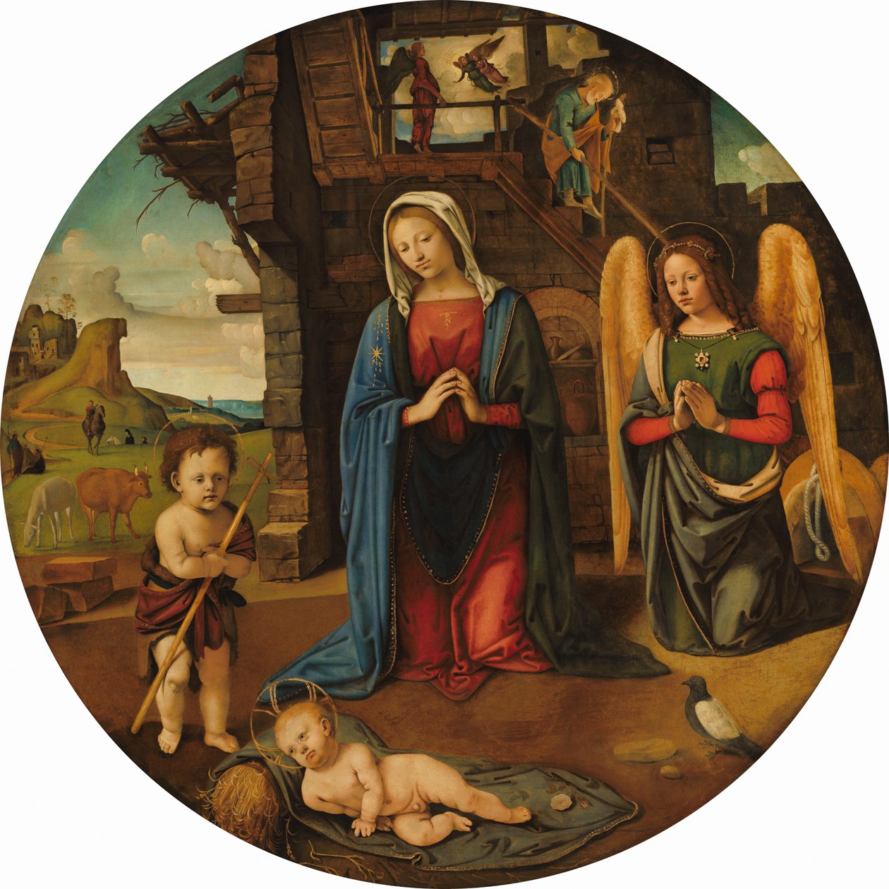 La Natività con il piccolo San Giovanni, c. 1495-1505 da Piero di Cosimo