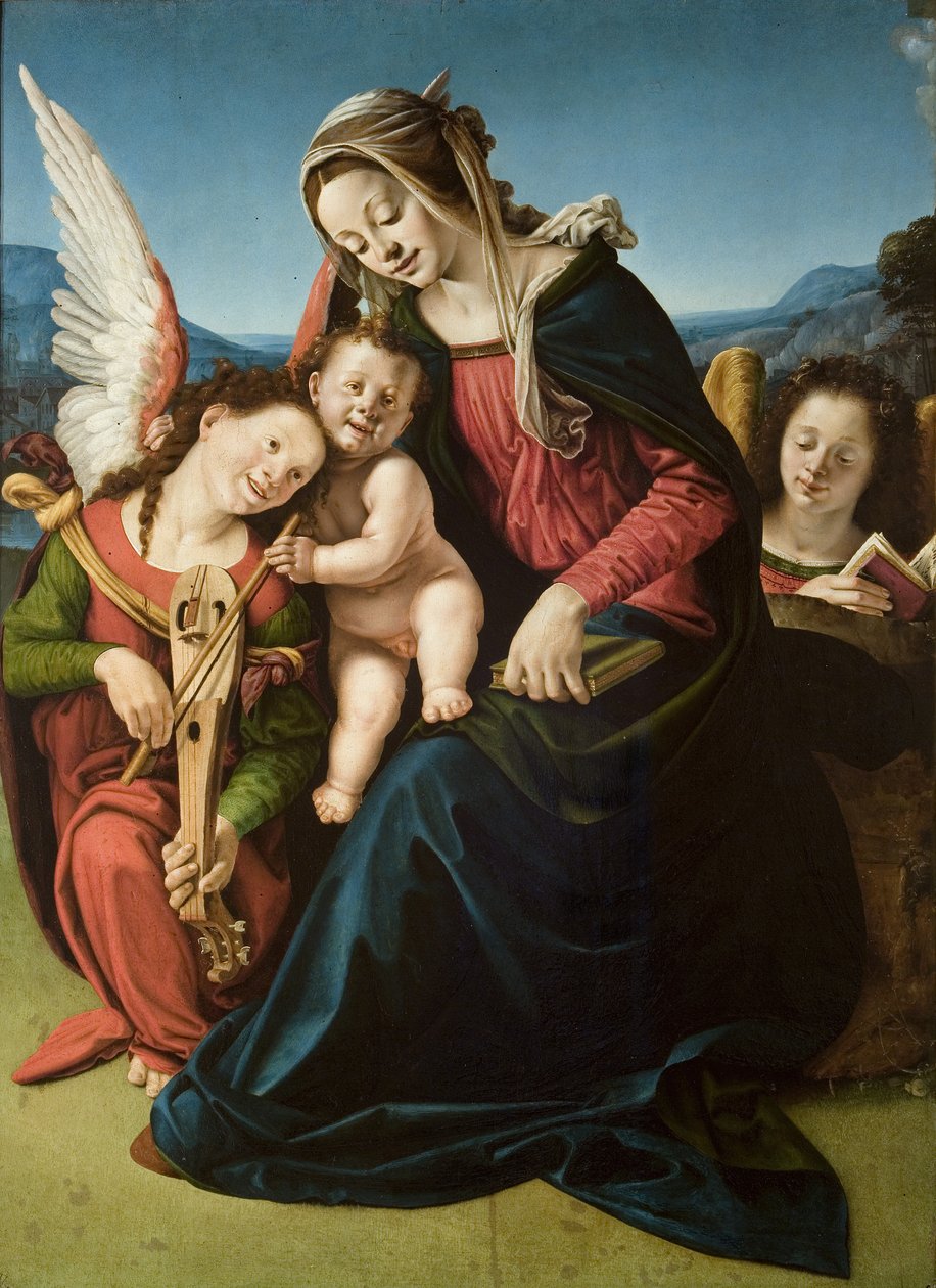 La Vergine e il Bambino con due angeli da Piero di Cosimo