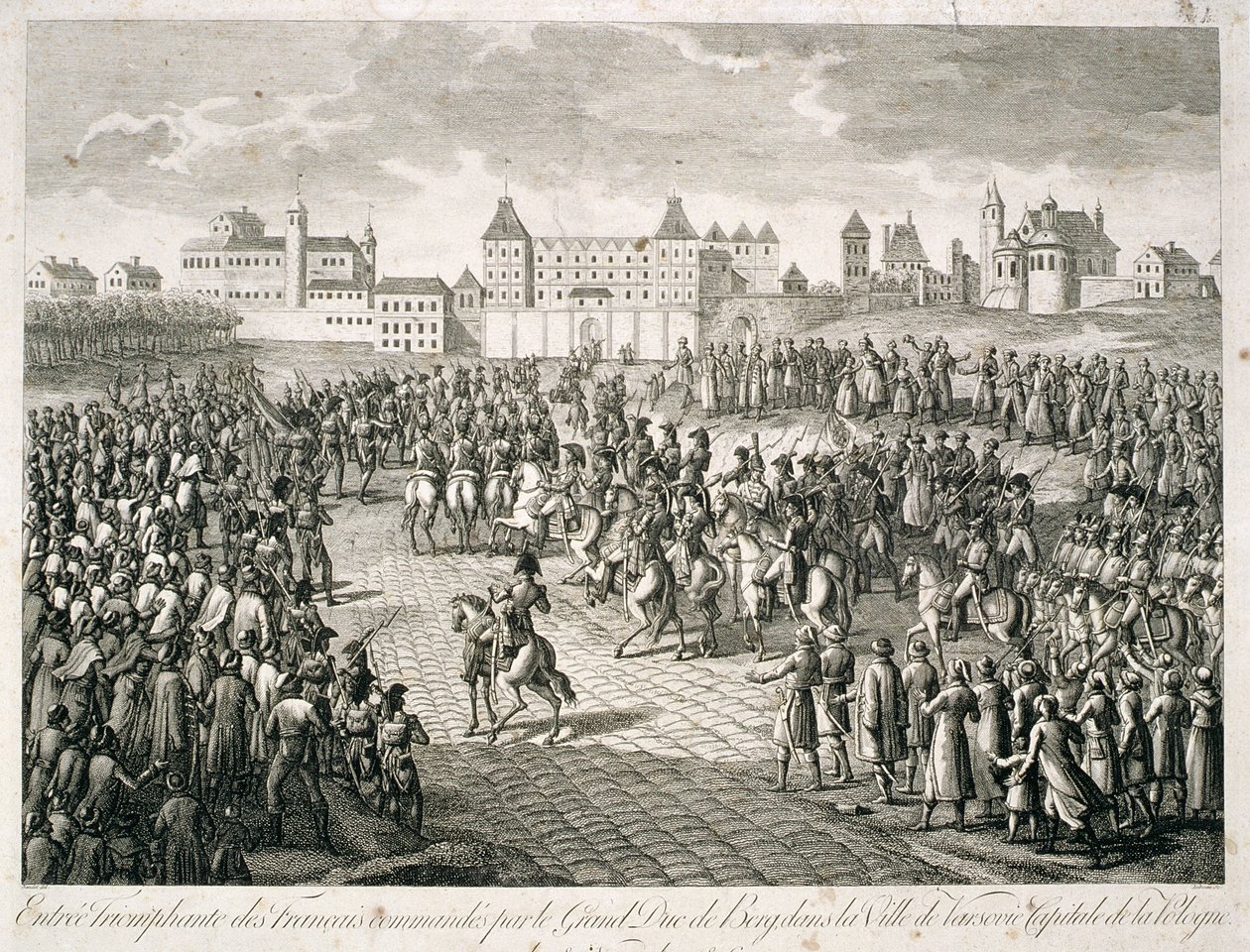 Ingresso trionfale dei francesi a Varsavia nel 1806 sotto il comando del Granduca di Berg, 1810 da Pierre Adrien Le Beau
