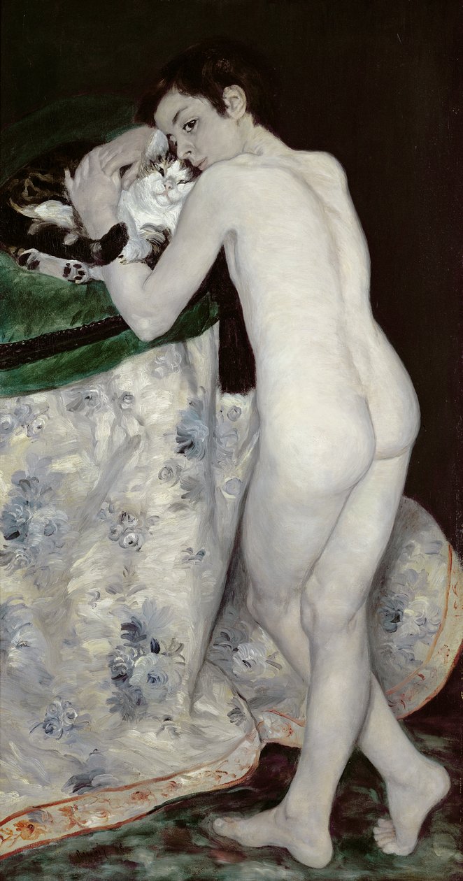 Un ragazzo con un gatto, 1868 da Pierre Auguste Renoir