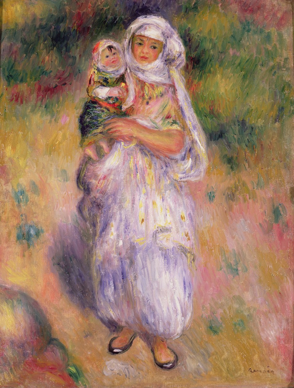 Donna e bambino algerini, 1882 da Pierre Auguste Renoir