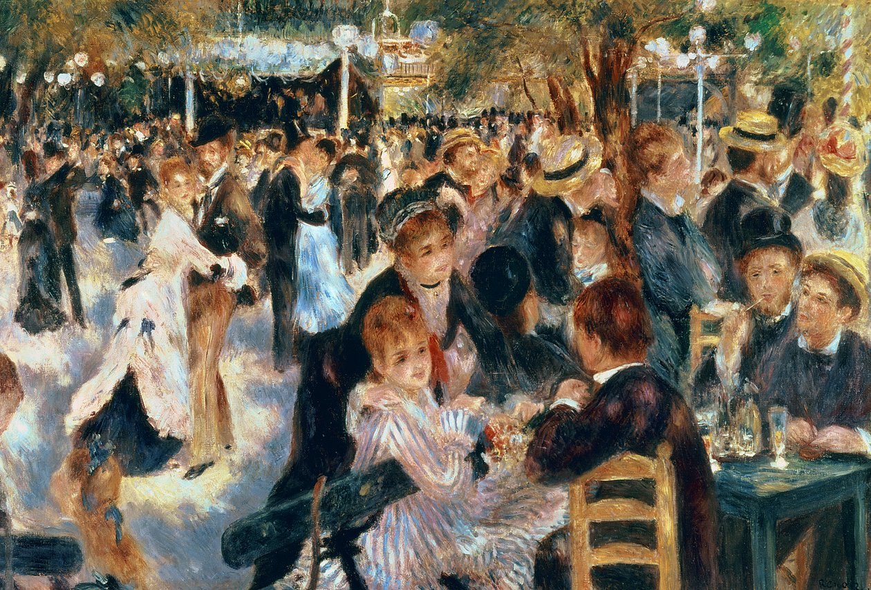 Ballo al Moulin de la Galette, 1876 da Pierre Auguste Renoir