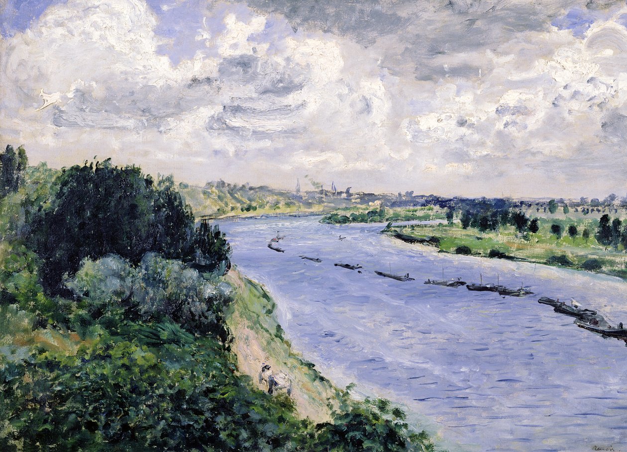 Chiatte sulla Senna, c.1869 da Pierre Auguste Renoir