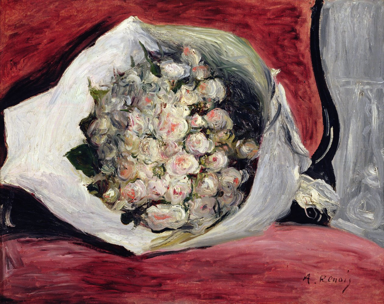 Bouquet in un palco teatrale, c.1878-80 da Pierre Auguste Renoir