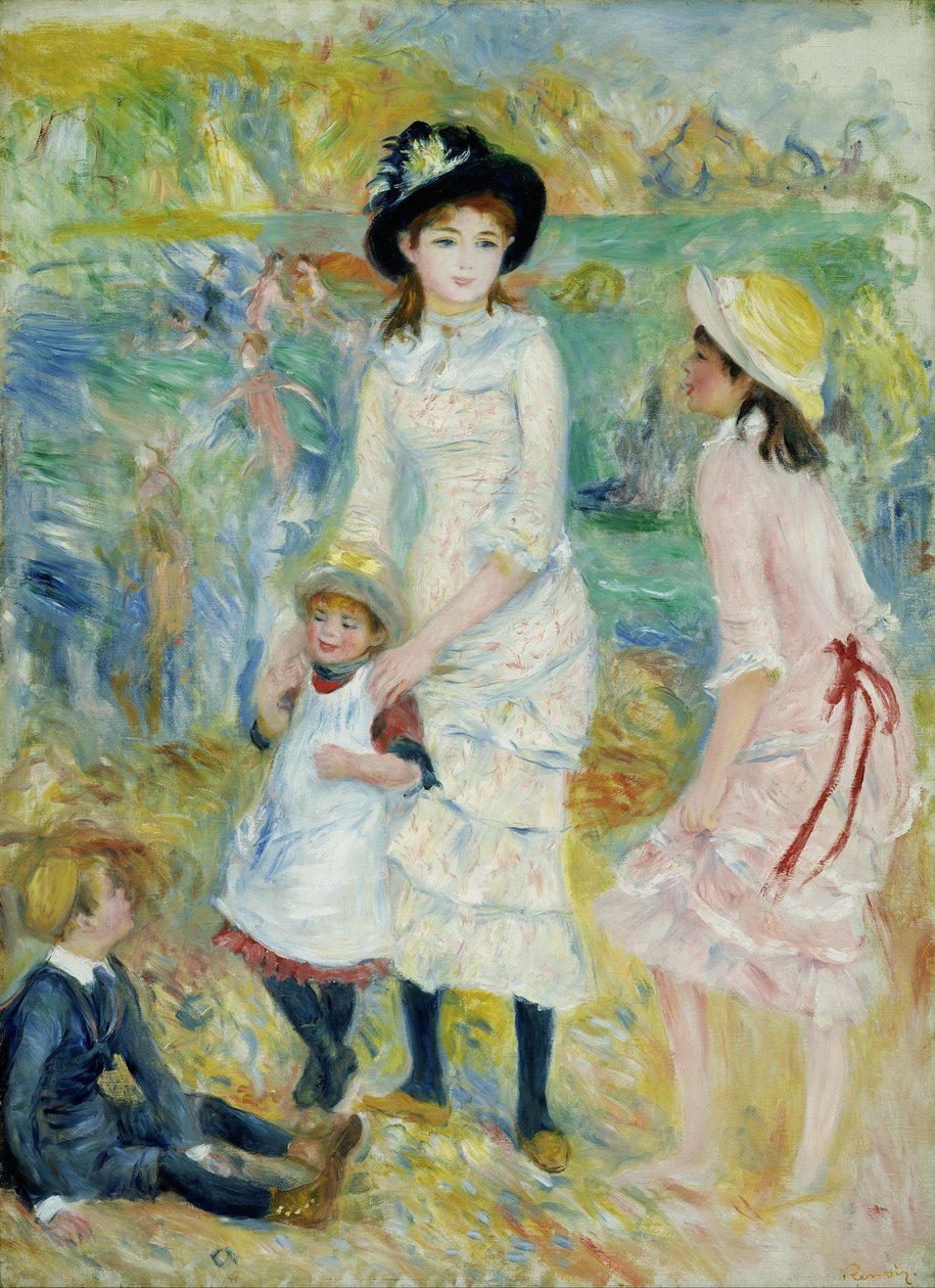Bambini sulla Spiaggia, Guernsey da Pierre Auguste Renoir