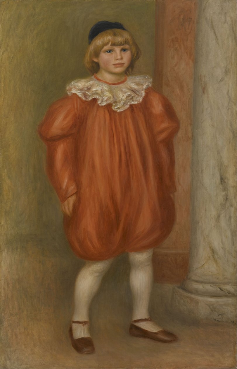 Claude Renoir in costume da clown da Pierre Auguste Renoir