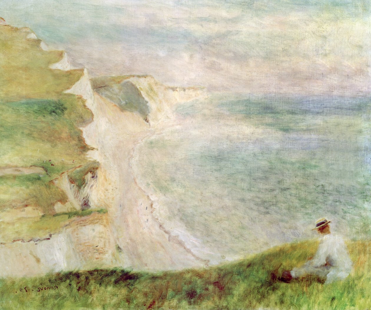 Scogliere a Pourville, 1879 da Pierre Auguste Renoir