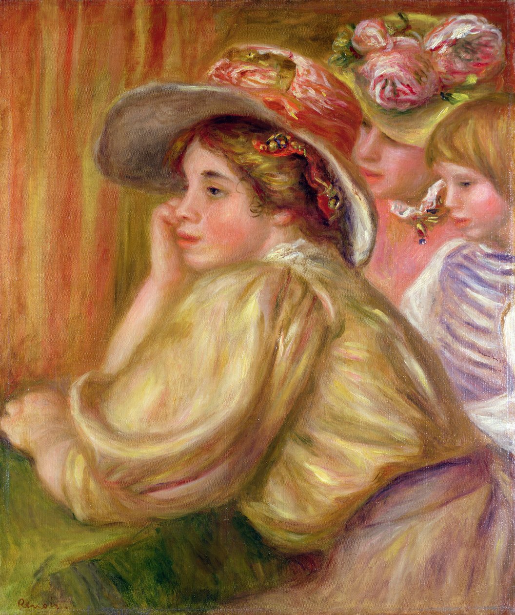 Coco e i due servitori, 1910 da Pierre Auguste Renoir