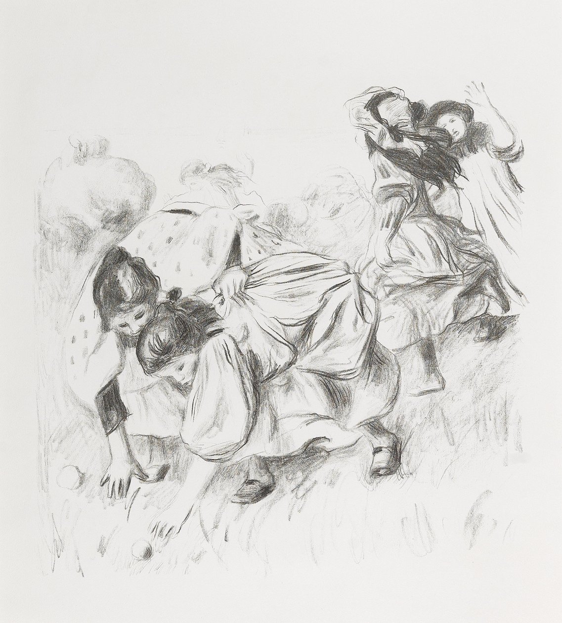 Bambini che giocano a palla da Pierre Auguste Renoir