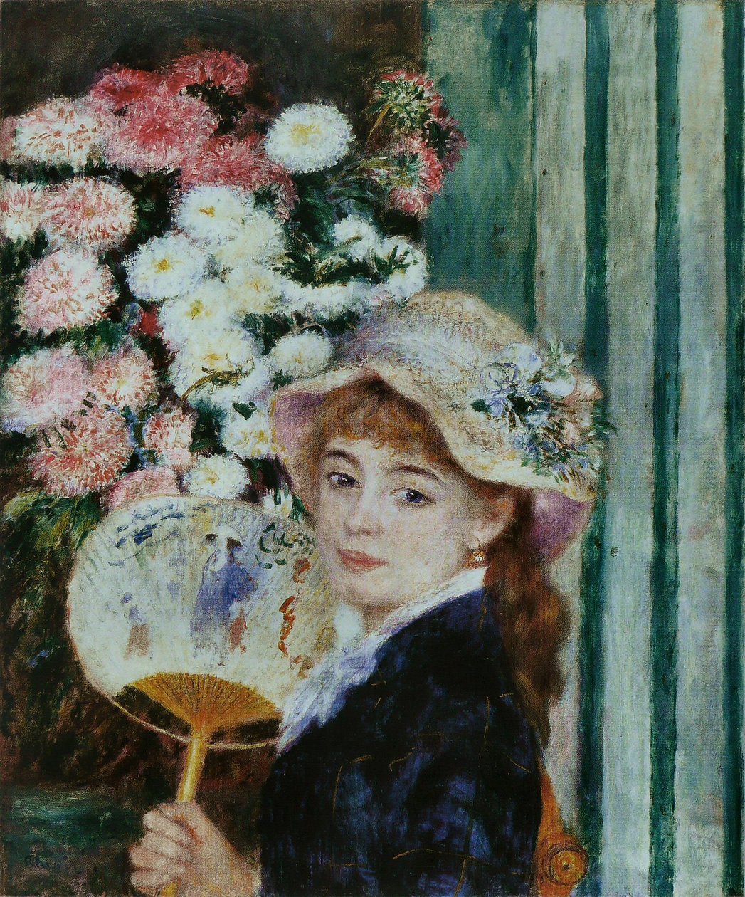 Giovane ragazza con un ventaglio da Pierre-Auguste Renoir
