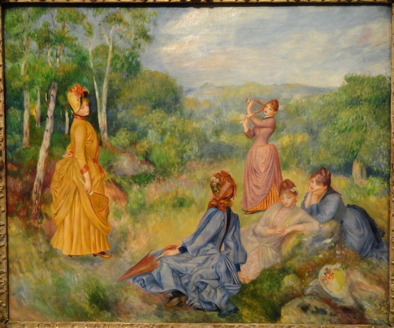 Giovani ragazze che giocano a volano da Pierre Auguste Renoir
