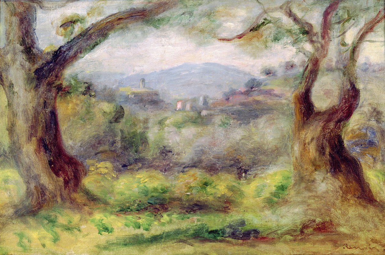 Paesaggio a Les Collettes, 1910 da Pierre Auguste Renoir