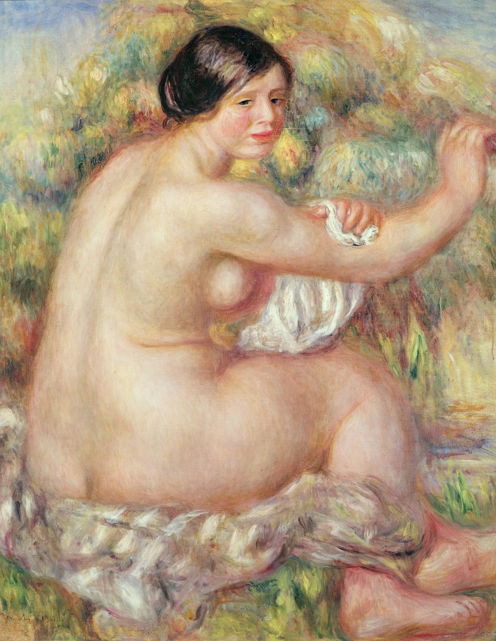 Grande nudo seduto da Pierre Auguste Renoir