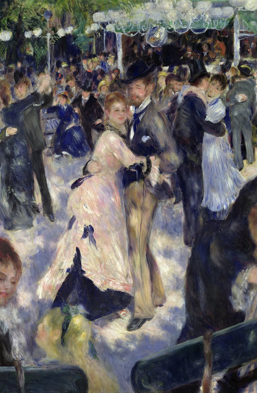 Le Moulin de la Galette, (dettaglio) dei ballerini, 1876 da Pierre Auguste Renoir