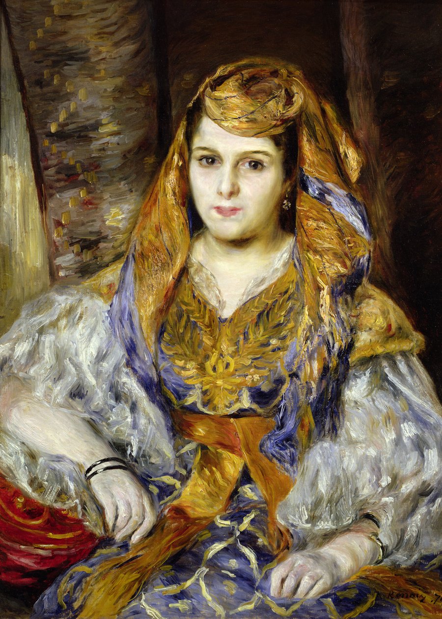 Mme. Clementine Stora in abito algerino, o Donna algerina, 1870 da Pierre Auguste Renoir