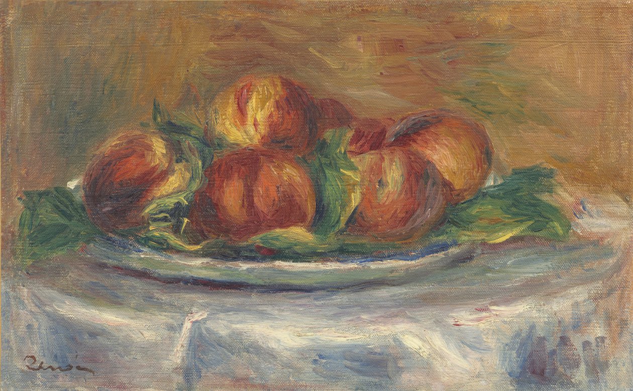 Pesche su un piatto, 1902-5 da Pierre Auguste Renoir