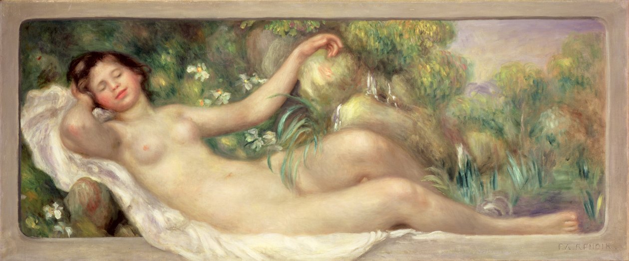Nudo reclinato (La Source) c.1895-97 da Pierre Auguste Renoir