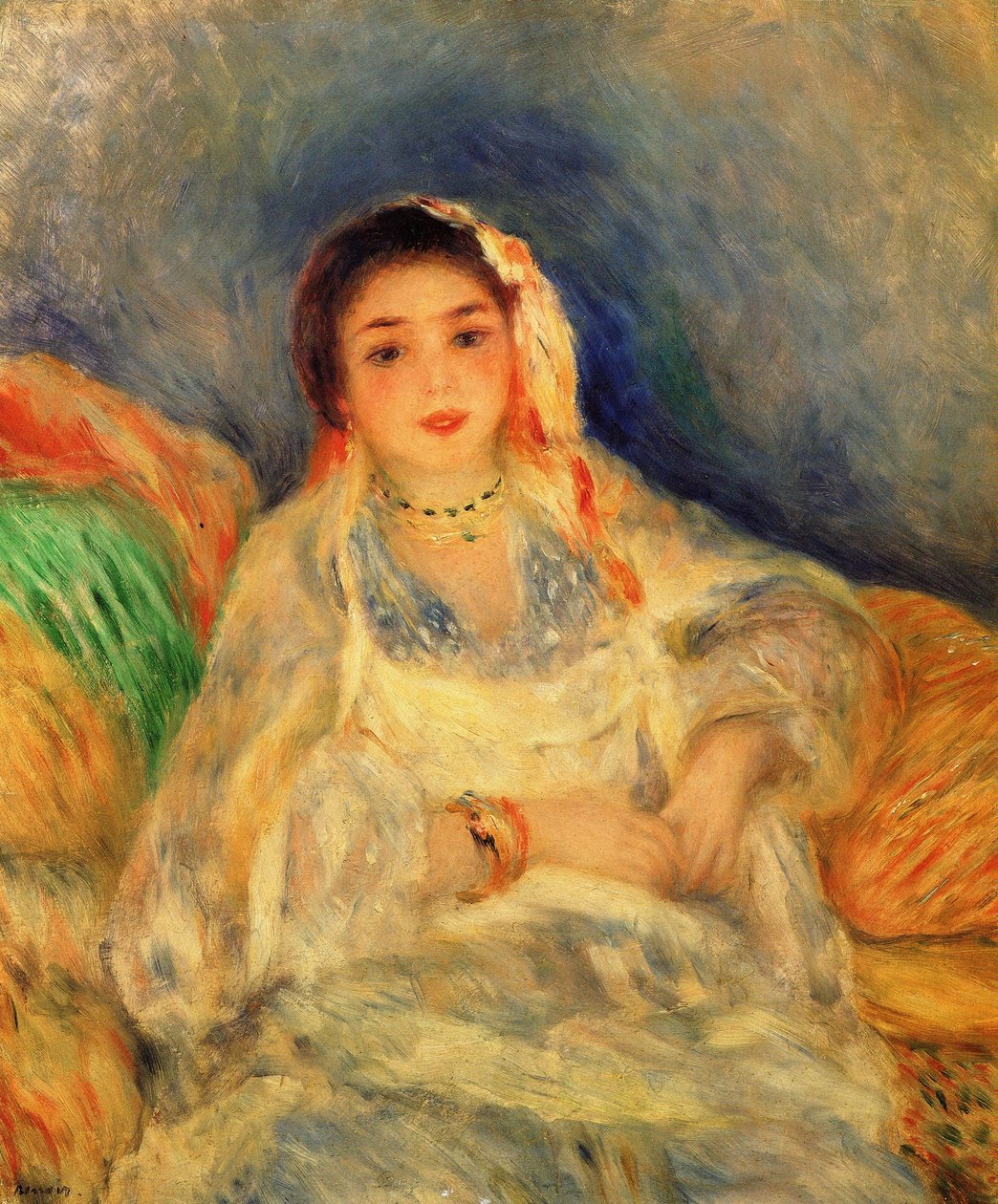Donna algerina seduta da Pierre Auguste Renoir