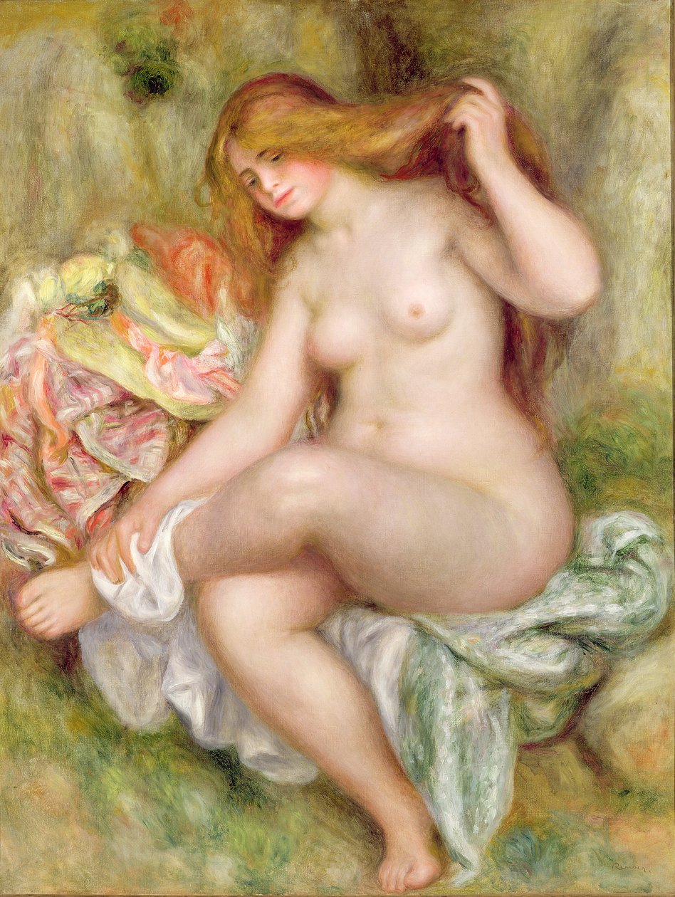 Bagnante Seduta, 1903-06 da Pierre Auguste Renoir