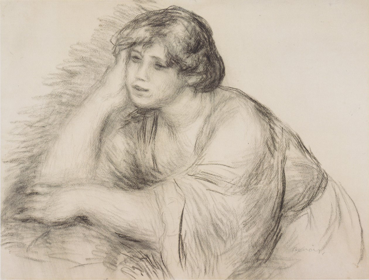 Ragazza seduta da Pierre Auguste Renoir
