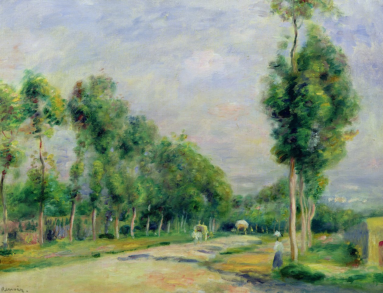 La strada per Versailles a Louveciennes da Pierre-Auguste Renoir
