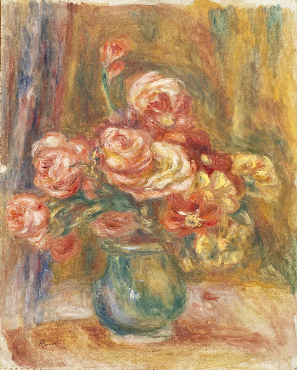 Vaso di rose, 1890-1900 da Pierre Auguste Renoir