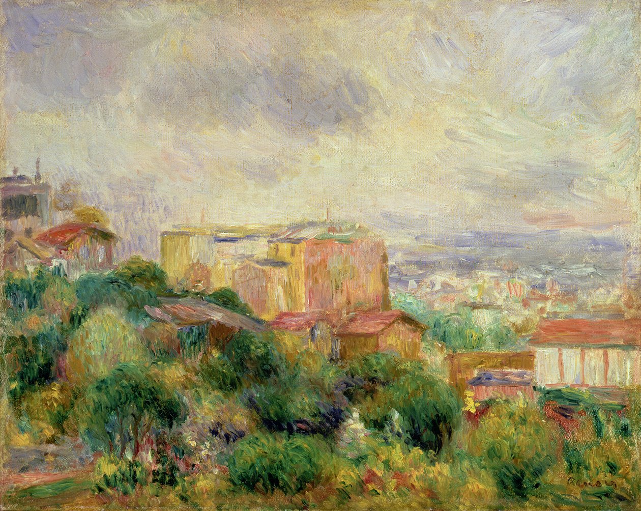 Veduta da Montmartre, 1892 da Pierre Auguste Renoir