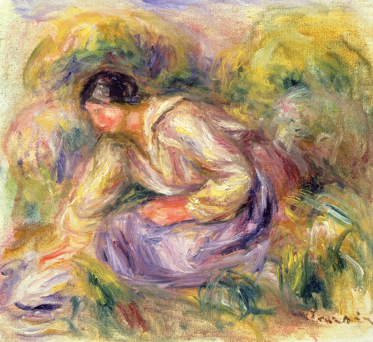 Lavandaia in Blu da Pierre Auguste Renoir