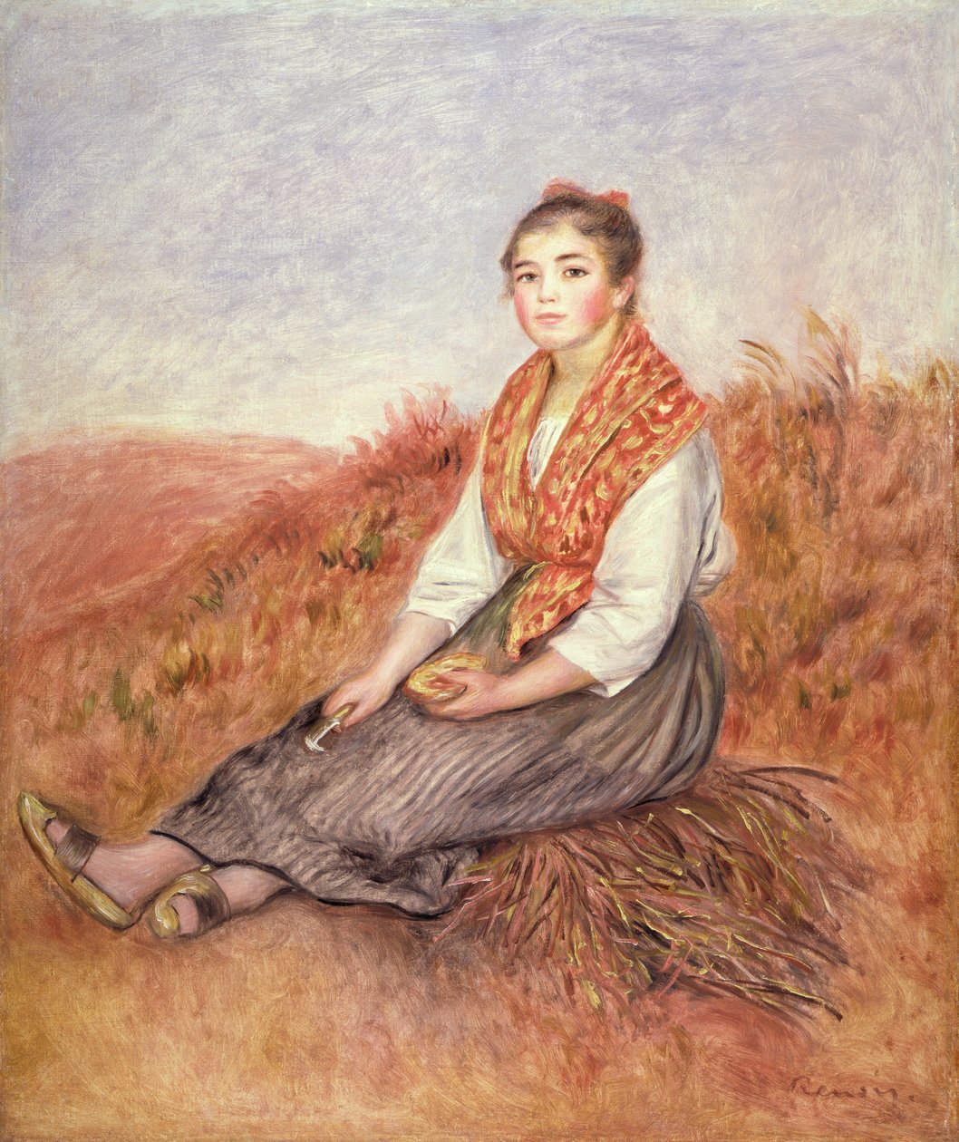 Donna con un fascio di legna da ardere da Pierre Auguste Renoir