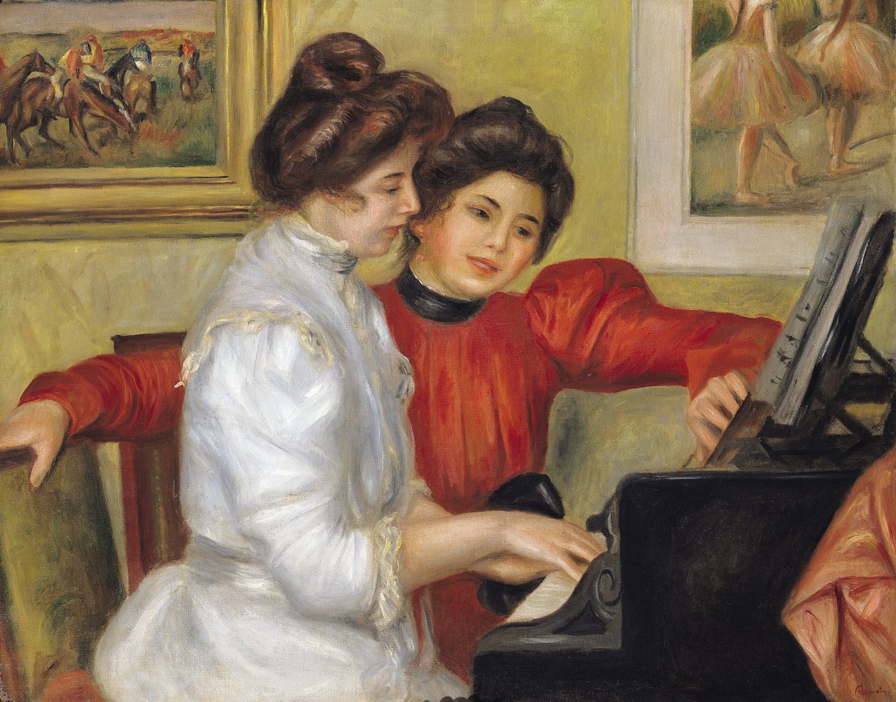 Yvonne e Christine Lerolle al pianoforte, 1897 da Pierre Auguste Renoir