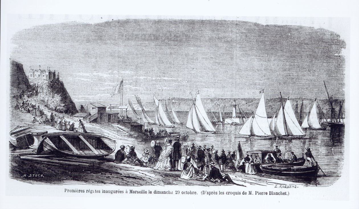 Le prime regate a Marsiglia, da Le Monde Illustre, 9 novembre 1861 da Pierre Blanchet