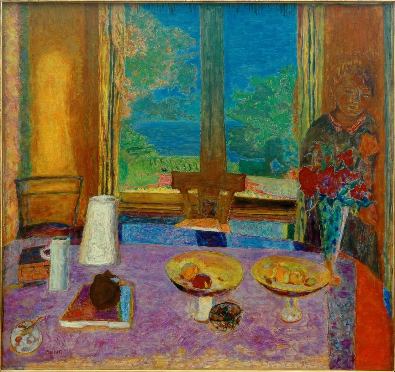 Grande sala da pranzo sul giardino da Pierre Bonnard