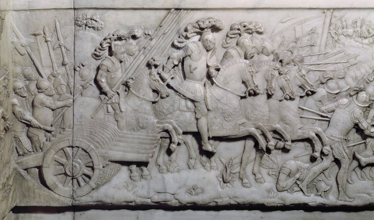 La battaglia di Cerisoles nel 1544, (dettaglio) da Pierre Bontemps