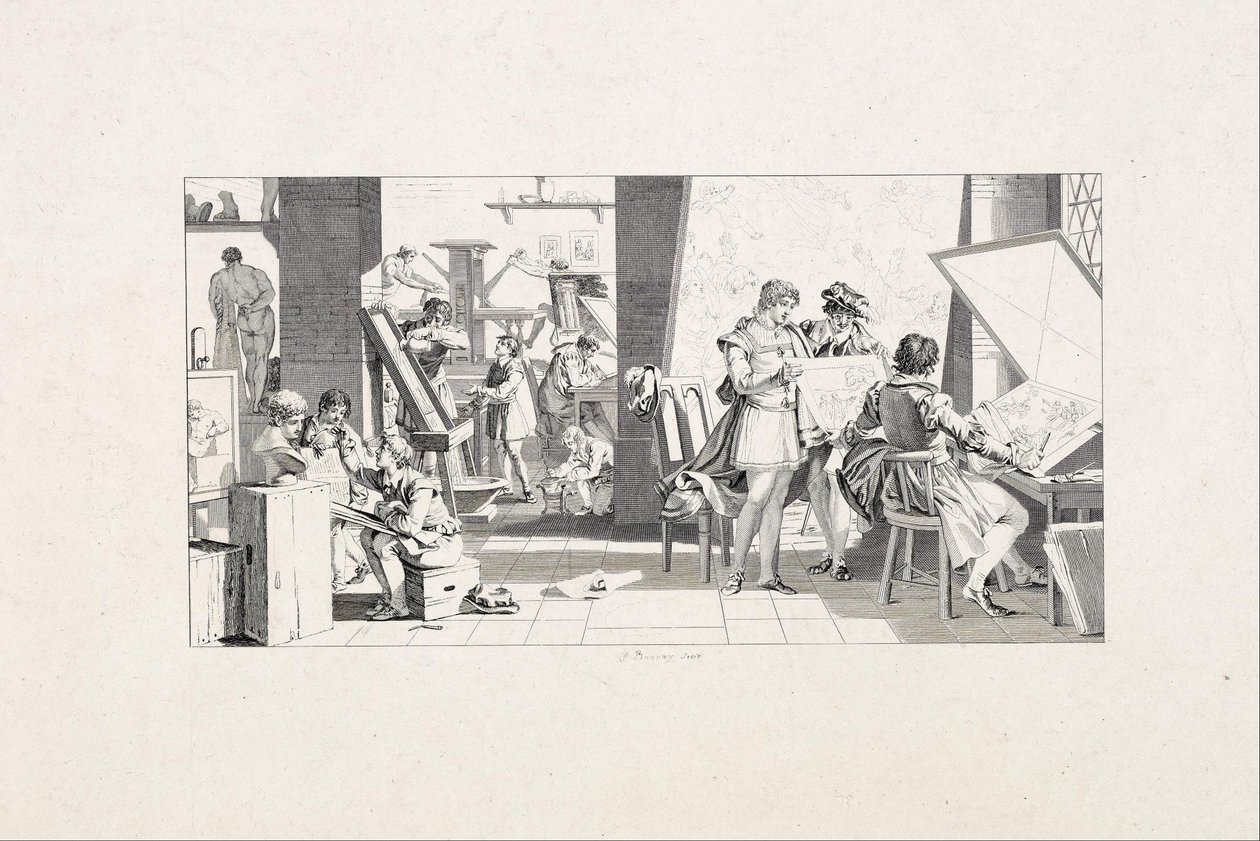 Studio di un incisore da Pierre Charles Baquoy