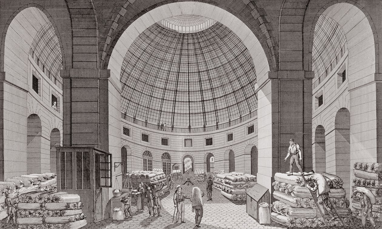 Veduta del Mercato del Grano e della Cupola, XVIII-XIX secolo da Pierre Courvoisier