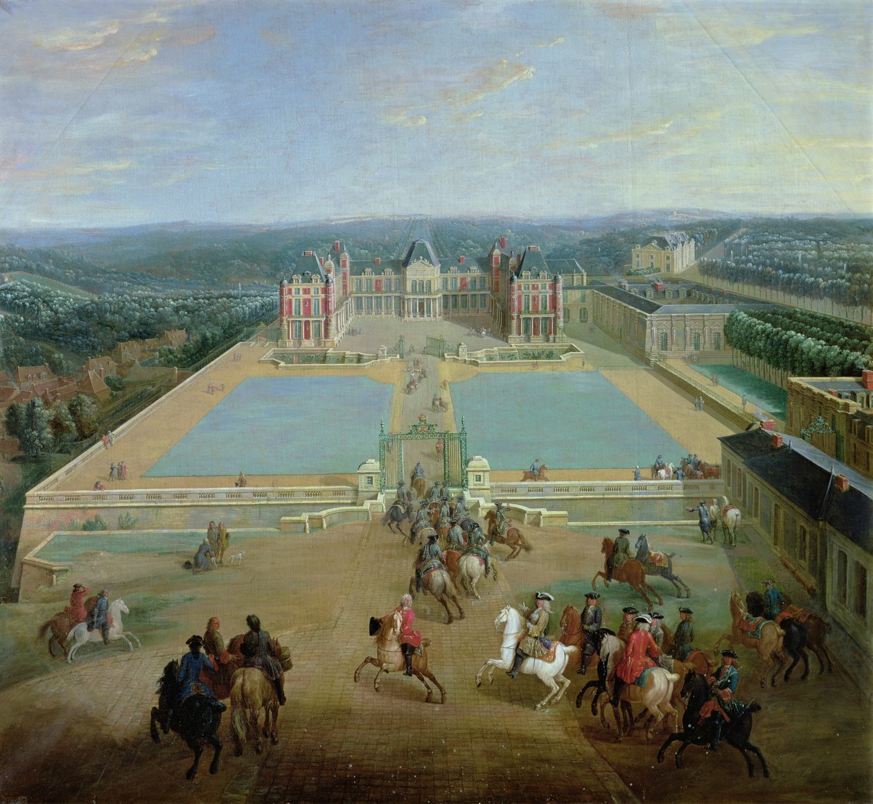 Il Castello di Meudon dal lato del viale, 1722 da Pierre Denis Martin