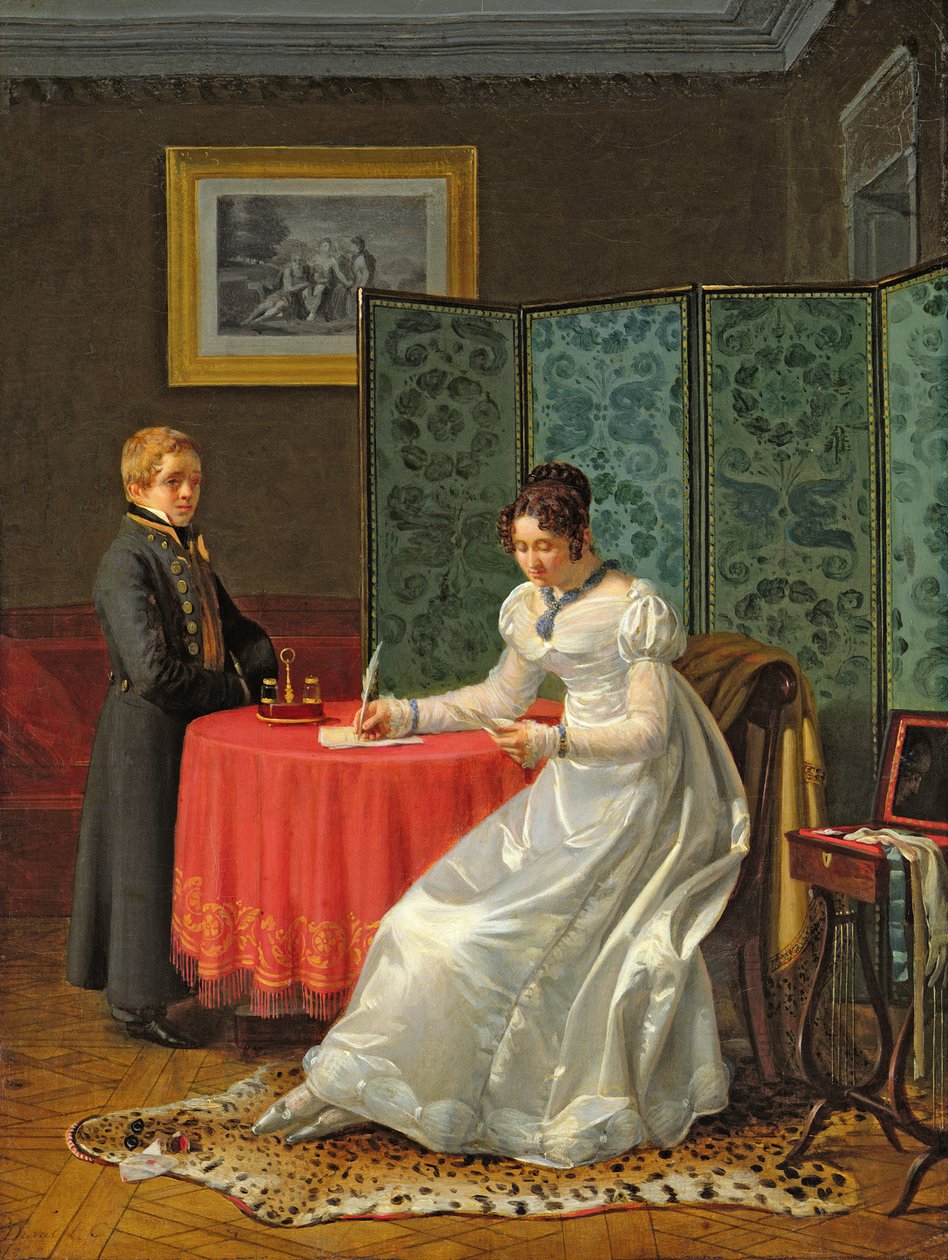 Donna che scrive una lettera da Pierre Duval Lecamus